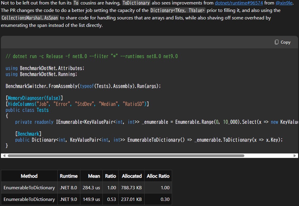 Performance Improvements in .NET